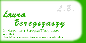 laura beregszaszy business card